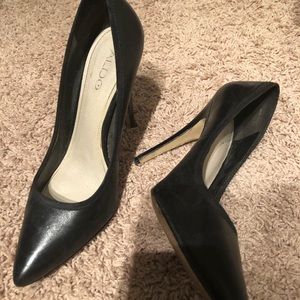 High Aldo black pumps